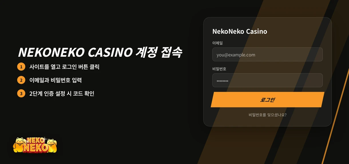 로그인 세 단계 익히세요