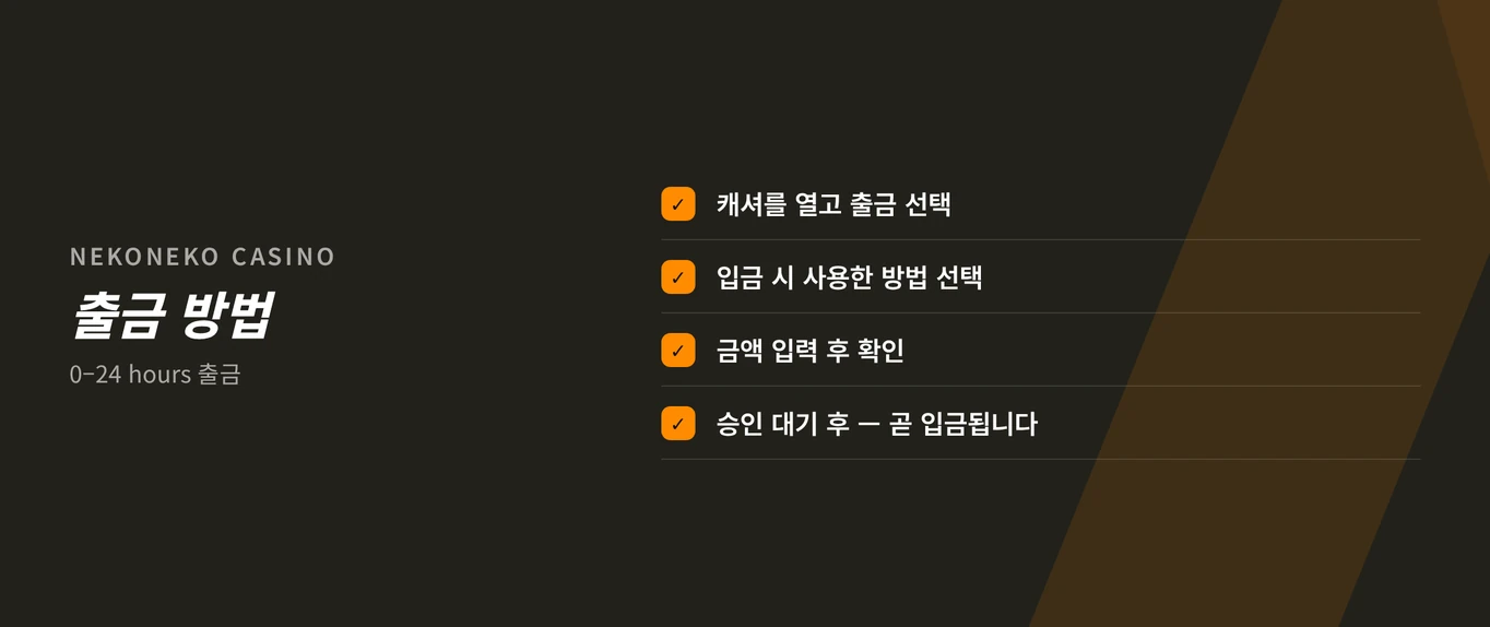 출금 단계 습득하세요
